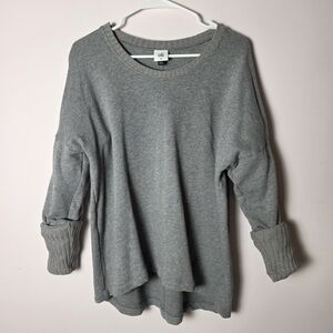 CAbi Cool Off Gray Cuff Hi-Low Sweatshirt Pullover Style 6333 – Size M